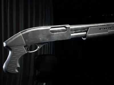 PBR - R870 Shorty Shotgun  - Game-Ready 3D Asset Low-poly 3D model