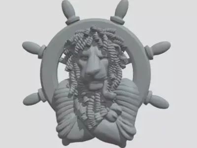 lion capitan Free 3D print model