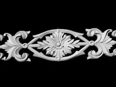 Central decor ornament for furniture 3D model 357