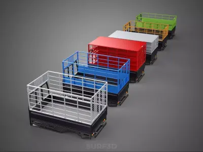 COLLECTION CAGE BAKKIE UTE PICKUP TRUCK TRANSPORT DELIVERY CARGO 3D model