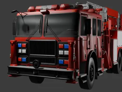 RED FIRE TRUCK  3D model