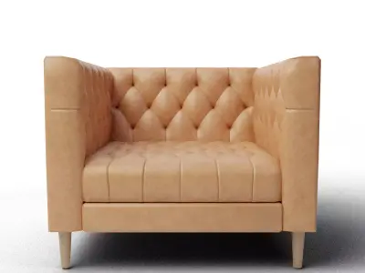 Modern Leather Armchair 3D model