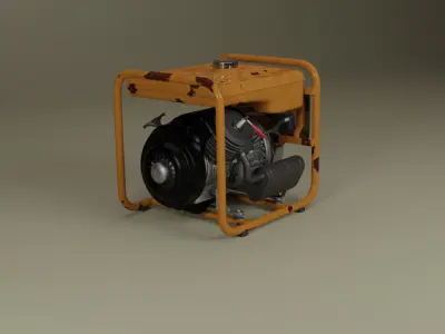 Retro Portable Power Generator 3D model