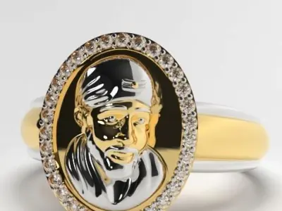 Sai Baba Ring 3D print model