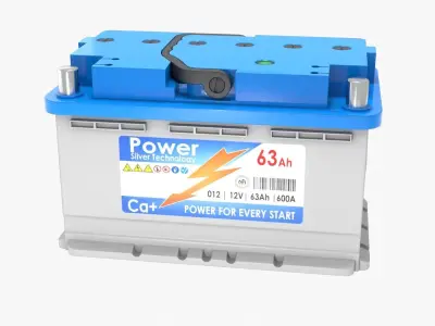 Battery Low-poly 3D model