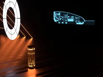 Sci-Fi Style Holograms and Signage 3D model