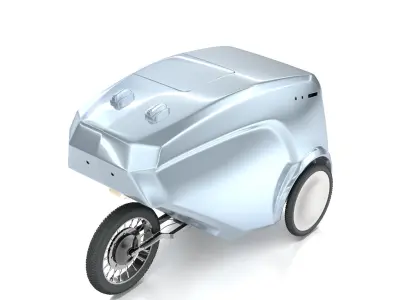 Autonomous delivery robot concept 3D model