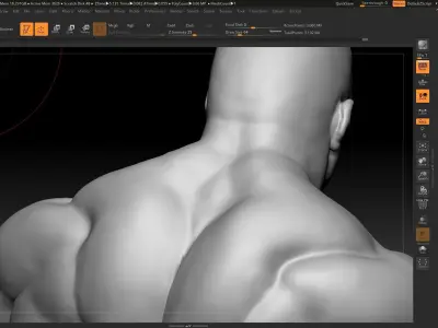 buff male white 3D model