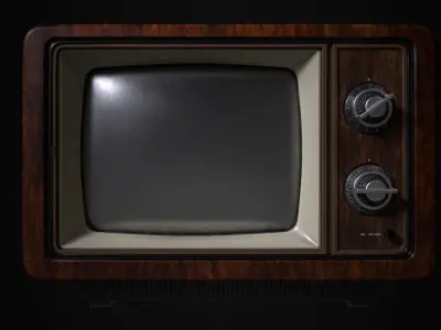 Old TV Low-poly 3D model