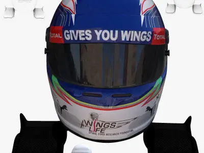 Ricciardo Helmet 2016 Low-poly 3D model