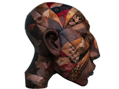 Statuette Head Low-poly 3D model