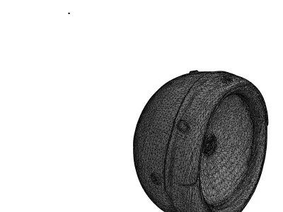 Vintage Damaged Chrome Vehicle Headlight Low-poly 3D model