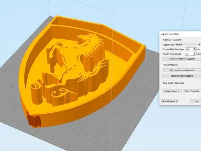 Stand Logo Ferrari 3D print model