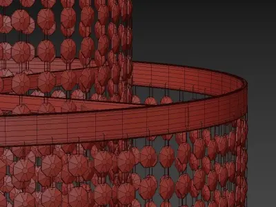 Hanging Chandelier Designer Italian Luxury Vertical 3D model