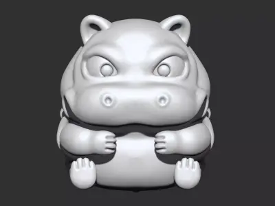 hippo cute 3D print model