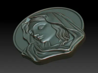 Virgin Mary 17 3D print model