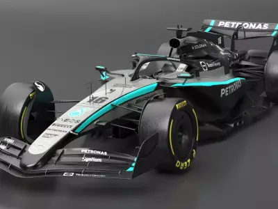 Mercedes F1 W16 2025 Formula 1 car PBR 3D model