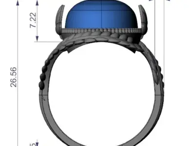 turquoise ring Free 3D print model