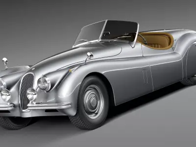 Jaguar XK120 Roadster 1948 1954 3D model