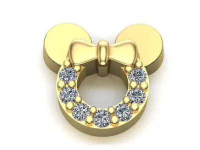 mickey mouse earring 3D print model