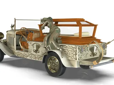 Classic Hearse from the 1930s 3D model