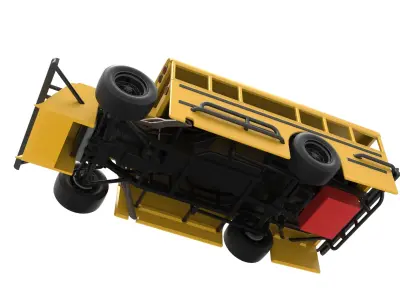 Outlaw Figure 8 Modified stock car as School bus Scale 1 to 25 3D print model