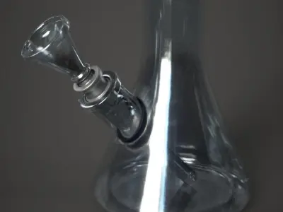 Glass Bong Low-poly 3D model