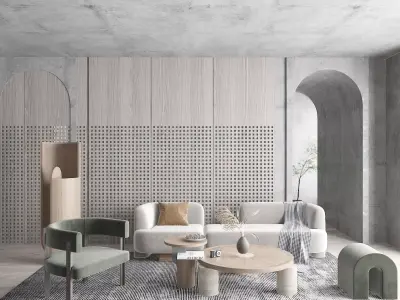 Modern room living 3D model get