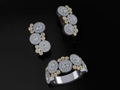 Ring and Earrings 167 3D print model