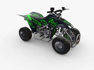 Quad bike v2 Low-poly 3D model
