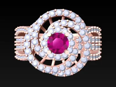 Diamond Ring - Womens Rings - N3679 3D print model