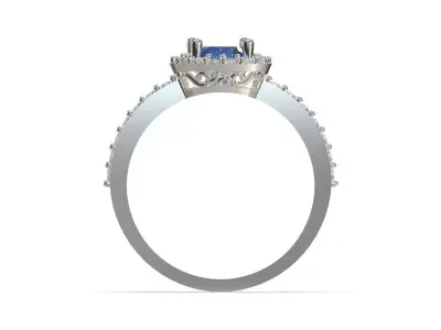 Wedding printable jewelry cad ring model jr00339 3D print model