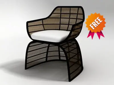 Crinoline Armchair BEBITALIA Free 3D model