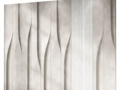 Decorative wall panelling Modern minimal style 3D model