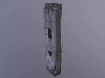 Concrete Pillar  Low-poly 3D model