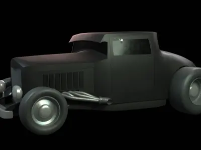 LowPoly HotRod Low-poly 3D model