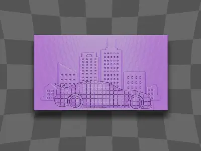 Car to city for CNC and 3D printing 3D print model