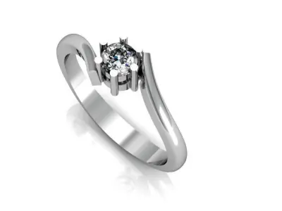 solitair ring 3D print model purchase