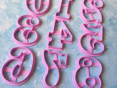 Set of numbers Cookie Cutter  3D print model