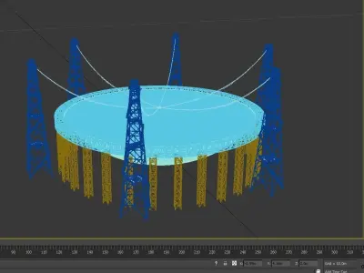 Radio telescope 3D model