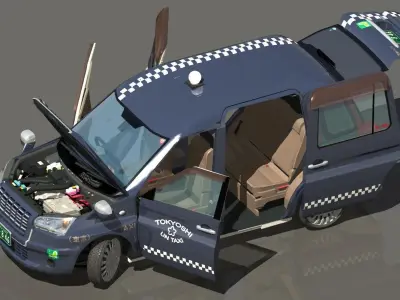 japan new generation TAXI 3D model