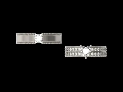 Luxury wedding ring w3 3D print model