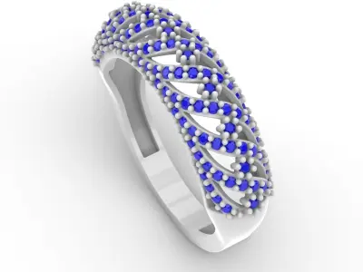 Jewelry Diamond Ring Model RG72 Free 3D print model