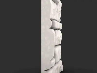 Stylized Stone Wall Module 3D print model