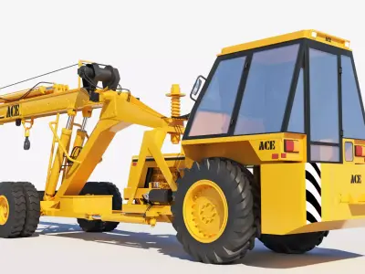 HYDRAULIC MOBILE CRANE -3D Model 3D model 3D model