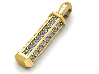 PAVE DESIGN DIAMOND PENDANT 3D PRINTABLE MODEL  3D print model