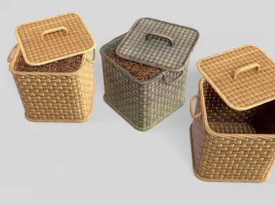 Basket 10 Low-poly 3D model
