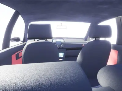 Car Rigged With LOD for Game Low-poly 3D model
