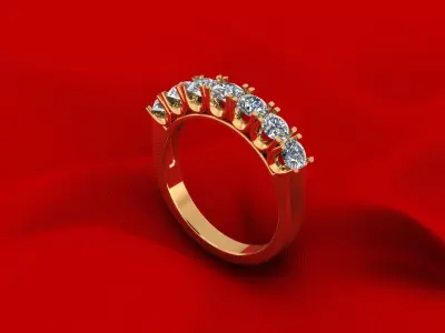 Solitaire Wedding Ring 183 3D print model