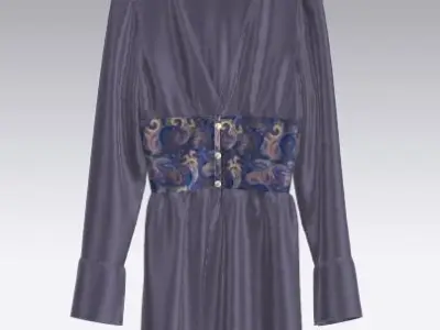 Women luxury silky dress 3D model